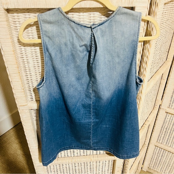 AG Adriano Goldschmied Ombré Denim Stretch Top - Size Large - Picture 4 of 10